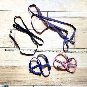 ▶️Please Read◀️ Small Pet harnesses and leashes set of 4 pieces